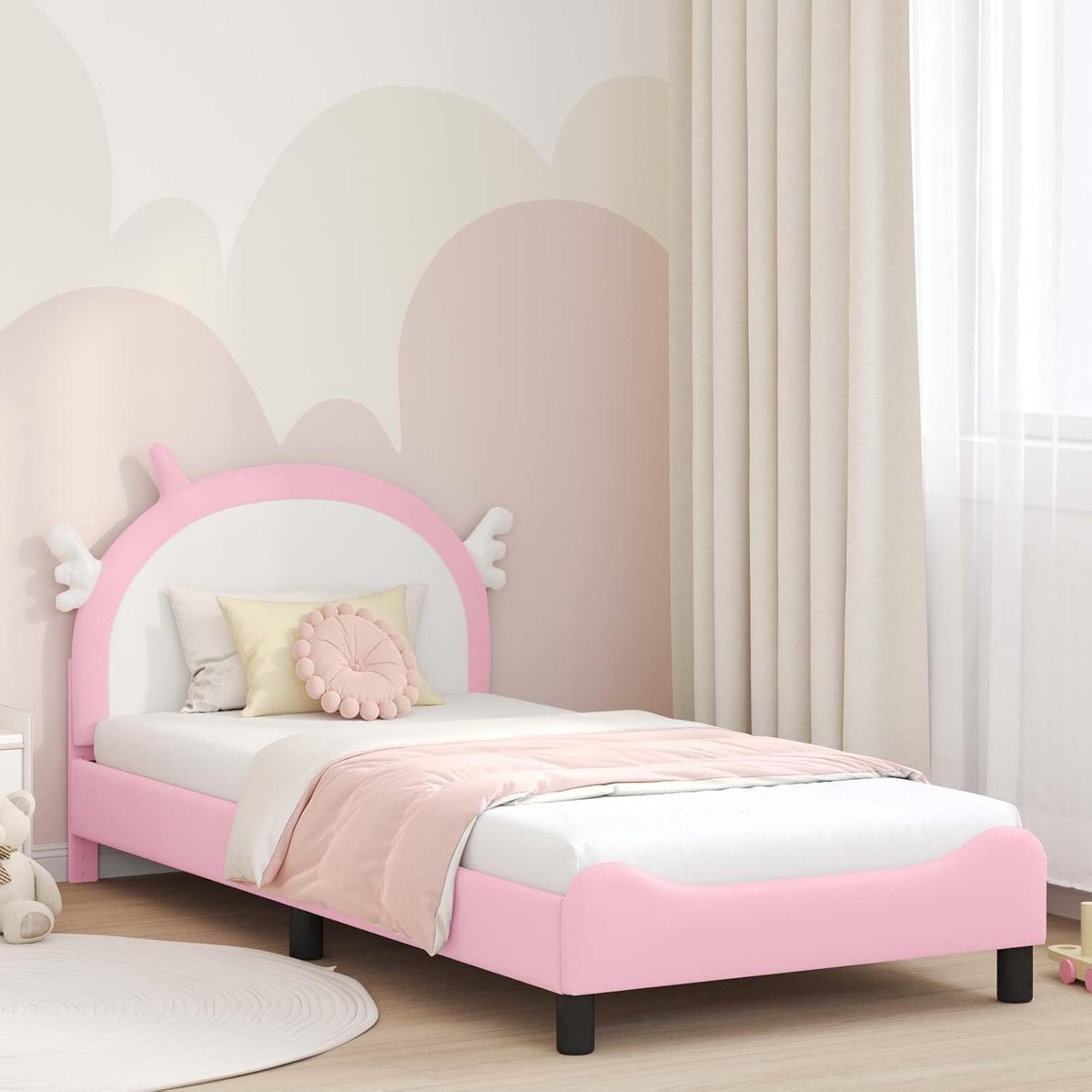 Minimal design kinderbeds hoofdbord 90x200 cm Roze