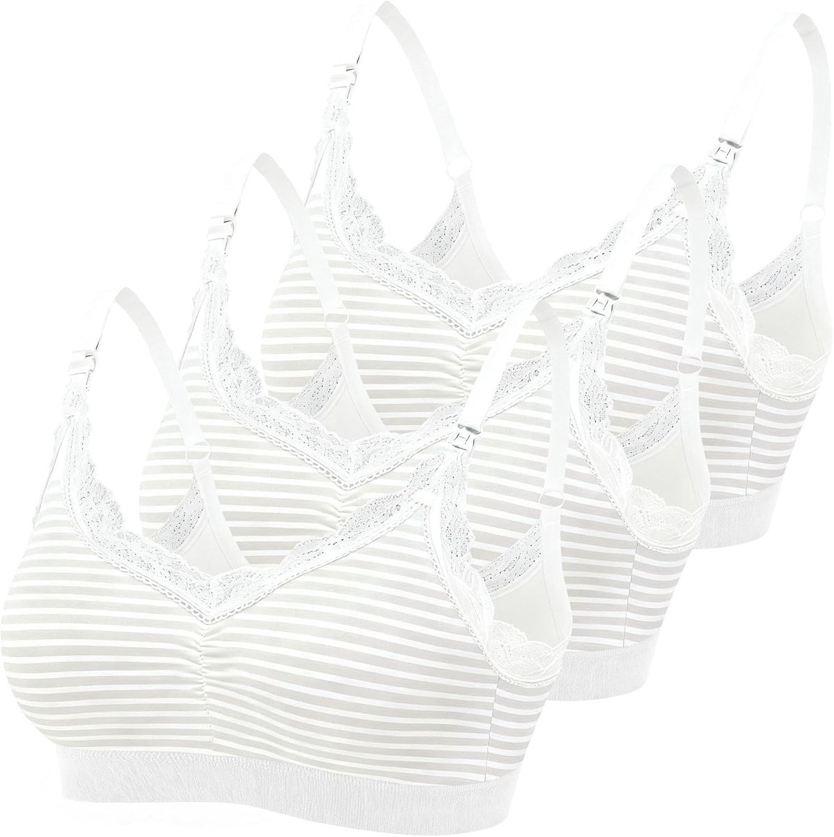 3-pack voedingsbeha voor dames, zonder beugel, naadloze zwangerschapsbeha voor slapen en borstvoeding
