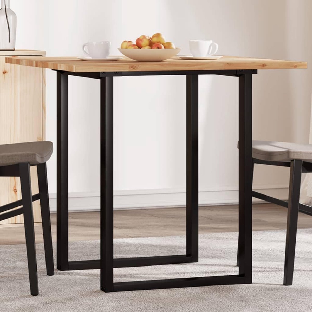 Vervangend tafelblad, eettafelblad, houten tafelblad, vervangingsplaat voor tafel, geschikt voor restaurant, eetkamer, café, hotel, vierkant, 80 x 80 x 2 cm, massief hout, acacia