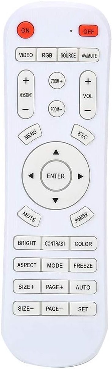 afstandsbediening, universele afstandsbediening voor projector vervanging projector afstandsbediening Smart Controller wit 10 m/33 voet afstandsbediening afstand