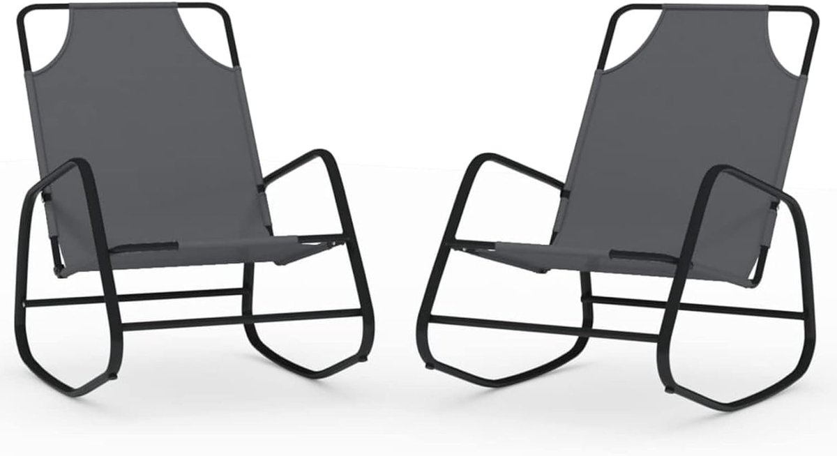 Schommelligstoelen, 2 stuks, zonnebed, schommelstoelen, tuinligstoel, relaxstoel, ligstoel, tuinmeubelen, saunaligstoel, strandstoel, vrijetijdsligstoel, ligstoel, 89 x 58 x 93,5 cm, gepoedercoat staal