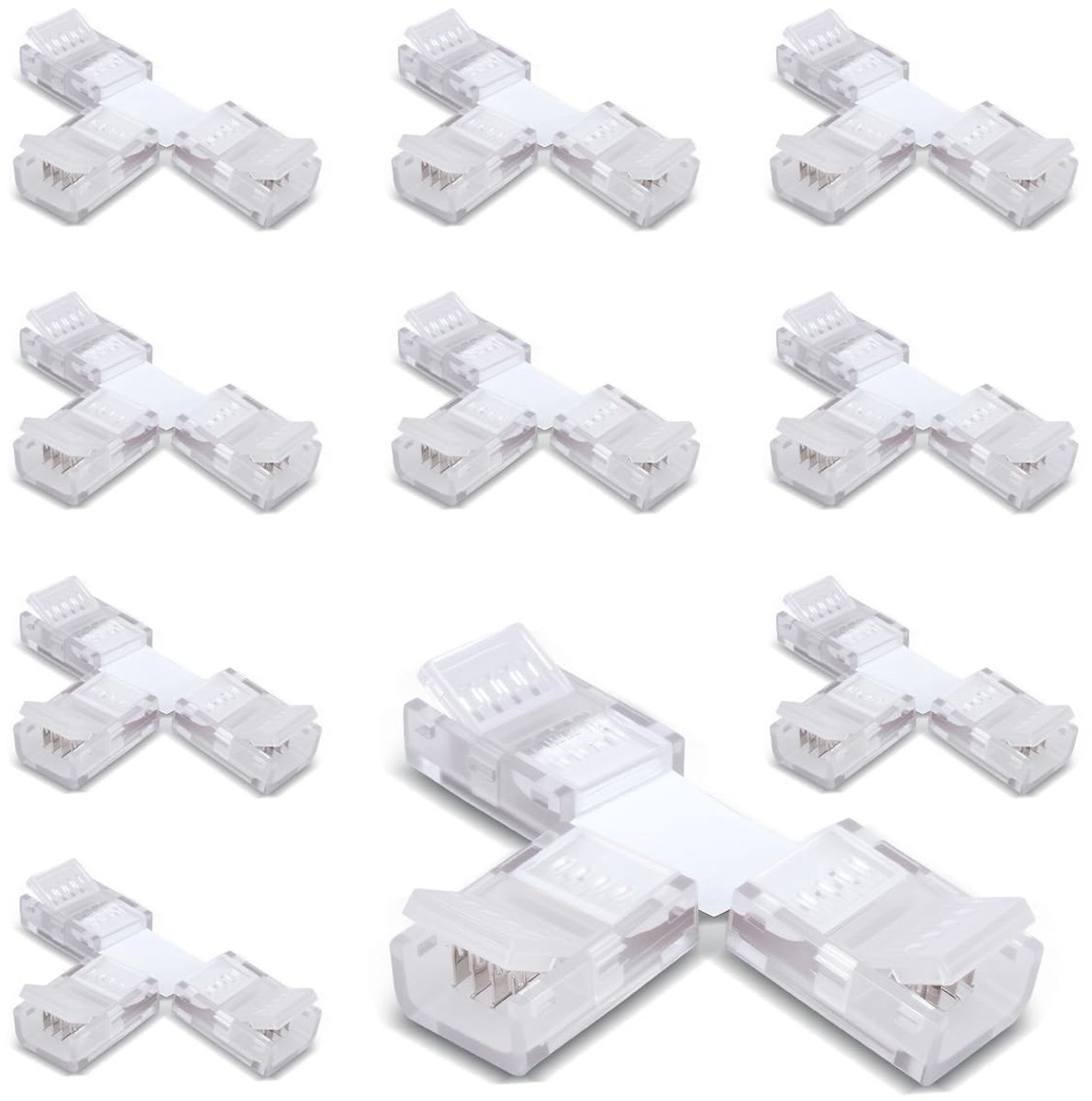 10 PCs Strip Connector Wire Snelle connector voor 10MM 5 Pin LED-licht, dubbele zijstrip, T-type