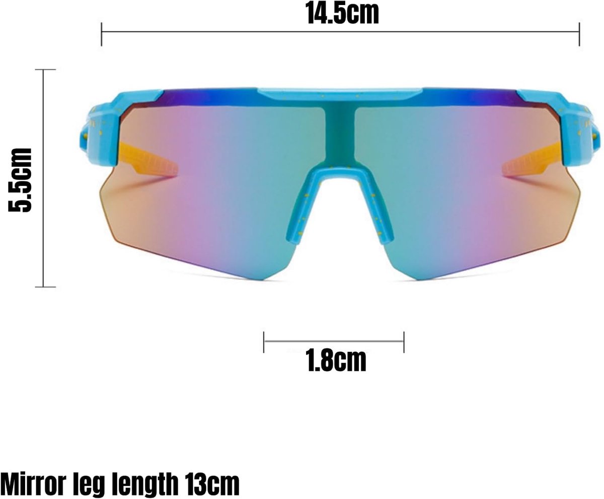 Fietsbril voor dames en heren, 3 stuks, snelle bril, UV 400-bescherming, zonnebril, fietsbril met comfortabele neuspad, winddicht, voor MTB, racefiets, fietsen, skiën