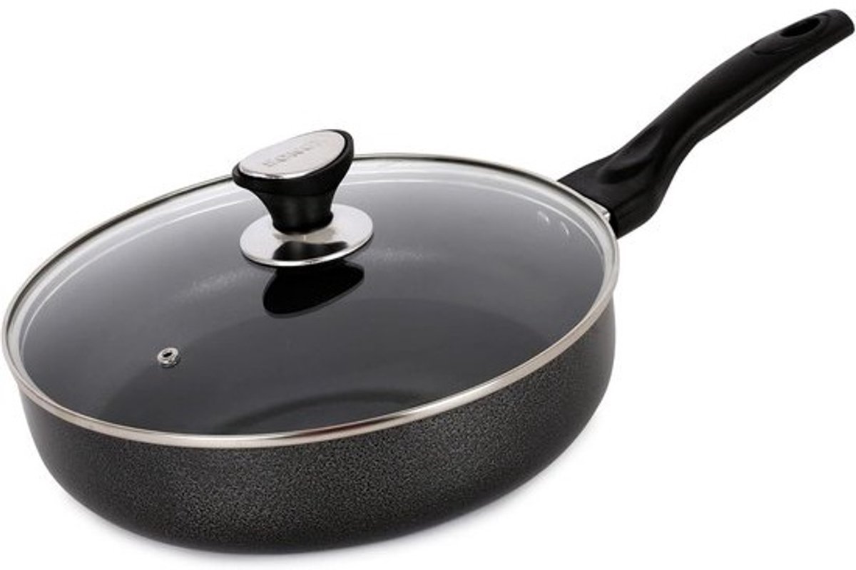 Inductie Koekenpan met Deksel en Antiaanbaklaag - 28 cm