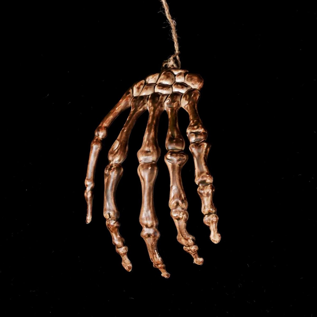 Halloween-decoraties, schedelbotmodel voor gotische Halloween-avond, binnendecoratie, feestbenodigdheden, rekwisieten, ornament, skelet voor spookhuis (Verwelkt geel)