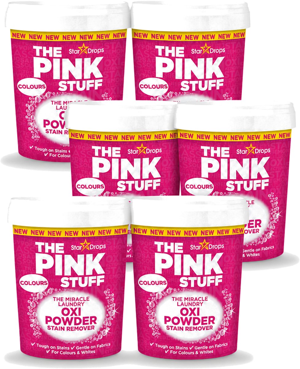 6 x The Pink Stuff - Vlekverwijderaar - Voor Bonte Was - 1kg - Voordeelverpakking - 6 stuks