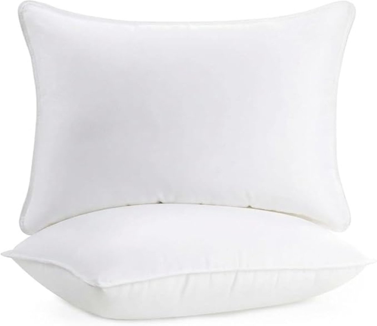 Kussens 40x70 cm Set van 2 - Microvezel Slaapkussens - Wit - Zachte Hoofdkussens