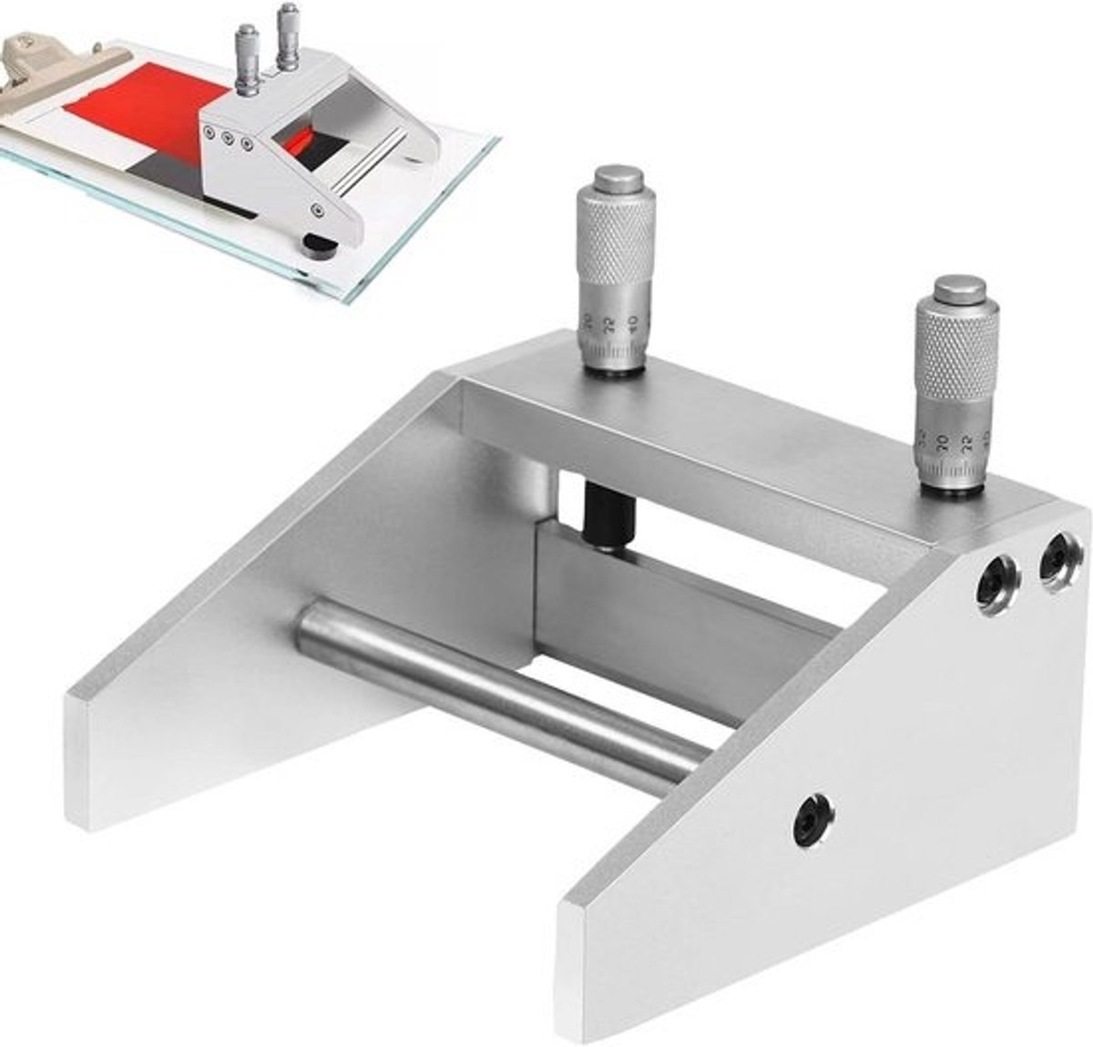 Film Coating Applicator - Verstelbare Applicator Film Dispenser - Laboratorium Voorbereiding - Regelbare Dikte - 0-3500μm - Zilver