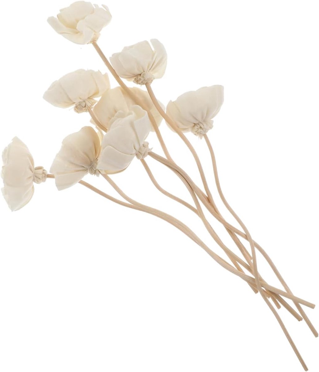 Dailygoods- Diffuser Sticks 8 Stuks - Houten Sticks - Rozenbloem Design - Aroma Diffuser - Decoratie Thuis - Natuurlijke Geuren - Geurstokjes