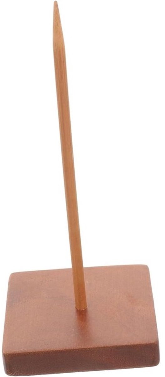 Bonhouder Hout - Bonhouder Bonprikker - Facturen Organiseren - Met Houten Basis - 18.5x8x8cm - Donkerbruin