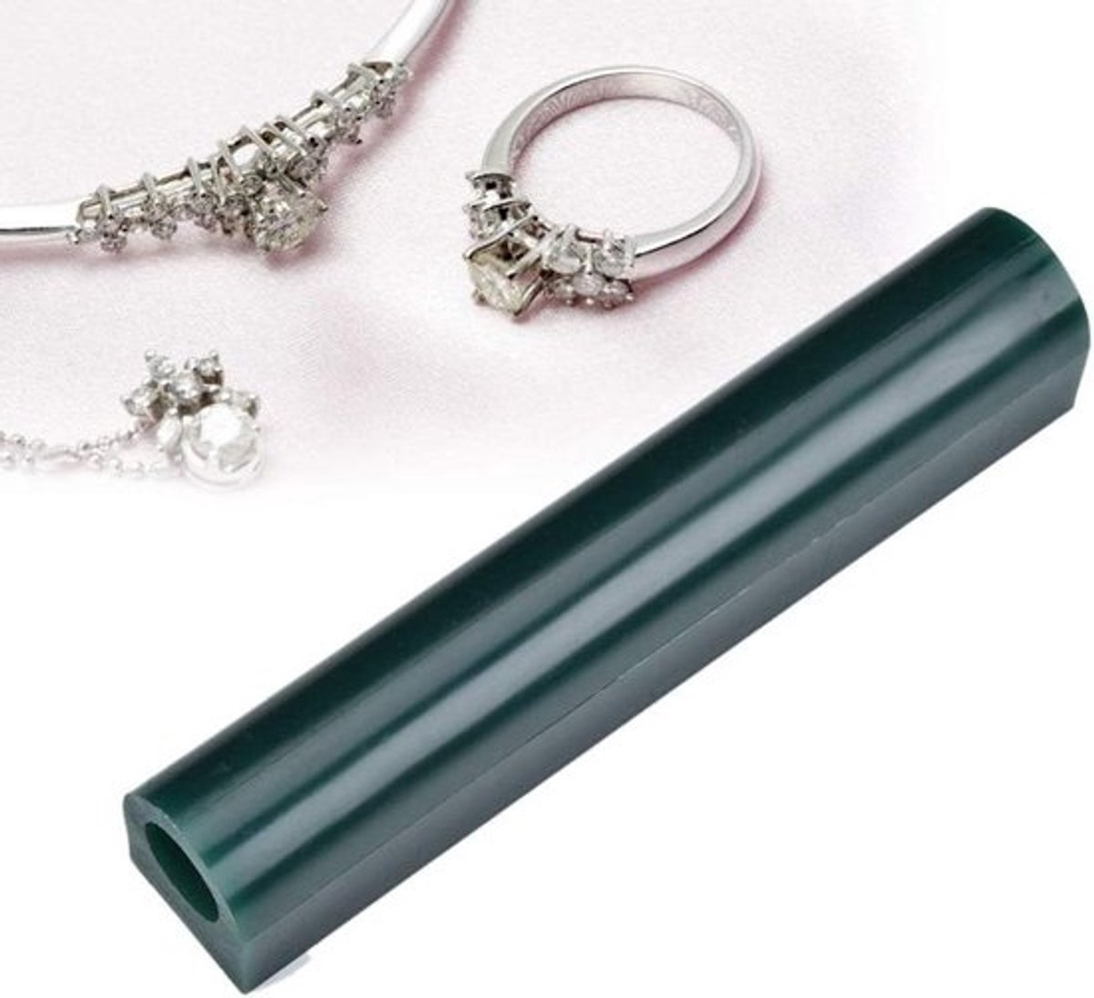 Wax Gietbuis - Sieraden Tool - Ringen Maken - Gladde Binnenkant - 18 x 6 x 5 cm - Groen