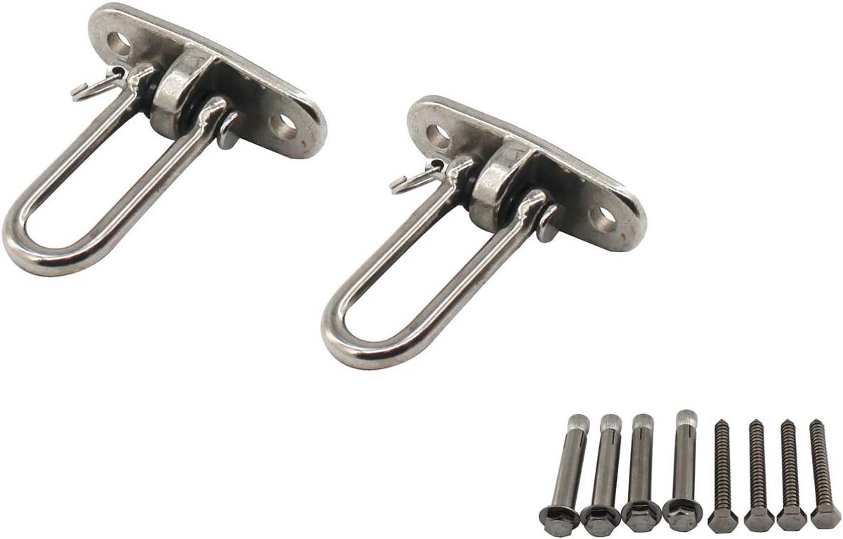 Dailygoods- Schommelhanger - 304 Roestvrij Staal - Pack van 2 - Zware Schommel - Hangmat/Schommel - Eenvoudig te Installeren - Veilig tot 100lbs - Sch