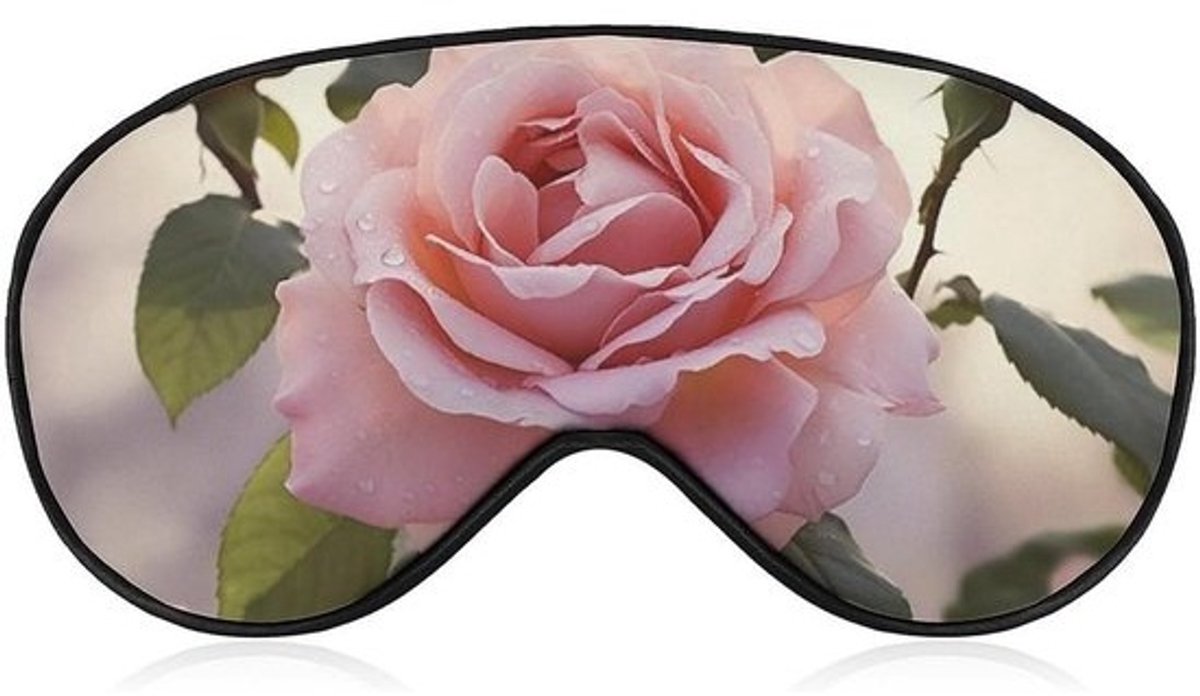 Slaapmasker - Oogmasker blinddoek - Comfortabel slapen - Verstelbare elastische band - 20.57 x 10.41 cm - Roos