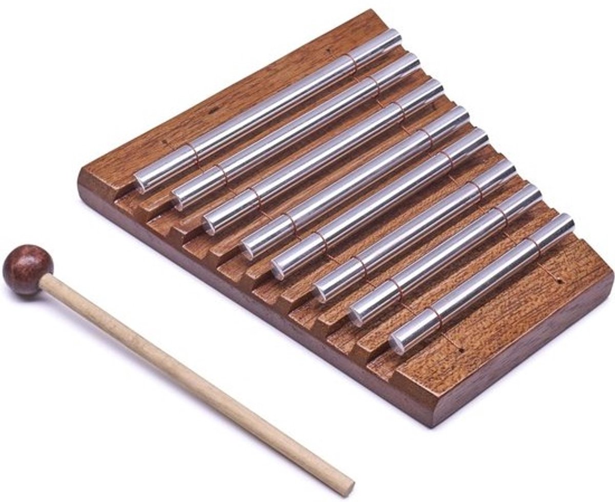 Xylofoon Kinderen - Muziekinstrument Slagwerk - Muziek Leren - 8 Heldere Klankstaven - 20x18x4 cm - Kleurrijk