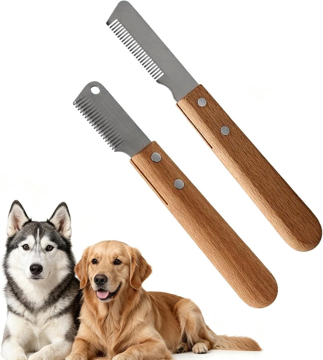Grooming messen voor katten en honden - fijne en grove snijkanten voor optimale verzorging