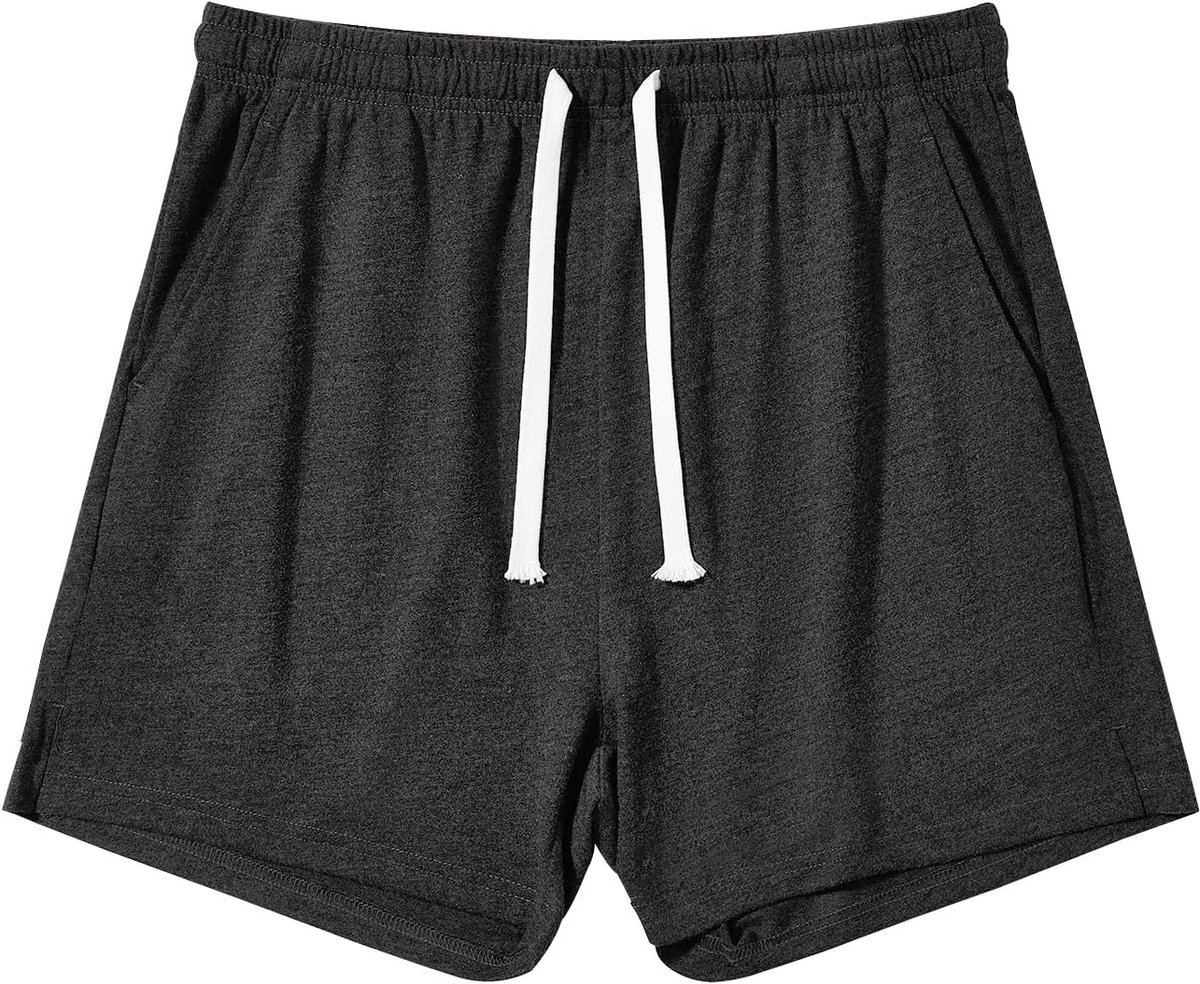 Coulee Slaapbroek voor heren, kort, katoen, 10 cm, lichte slaapshorts, korte pyjamabroek, pyjamabroek met zakken