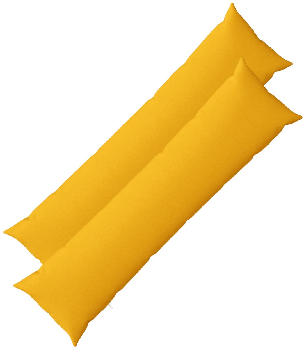 vidaXL Dekenkussen - 2 - st - HEERLEN - Licht - Geel - 40 - x - 145 - cm - Stof Lichtgeel