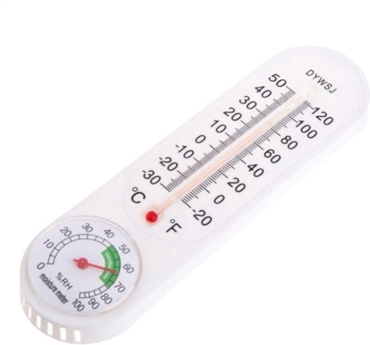 Buiten Temperatuurmeter - Weerstation Buiten - Tuin Kamer - Verticale Montage - 23x6cm - Wit