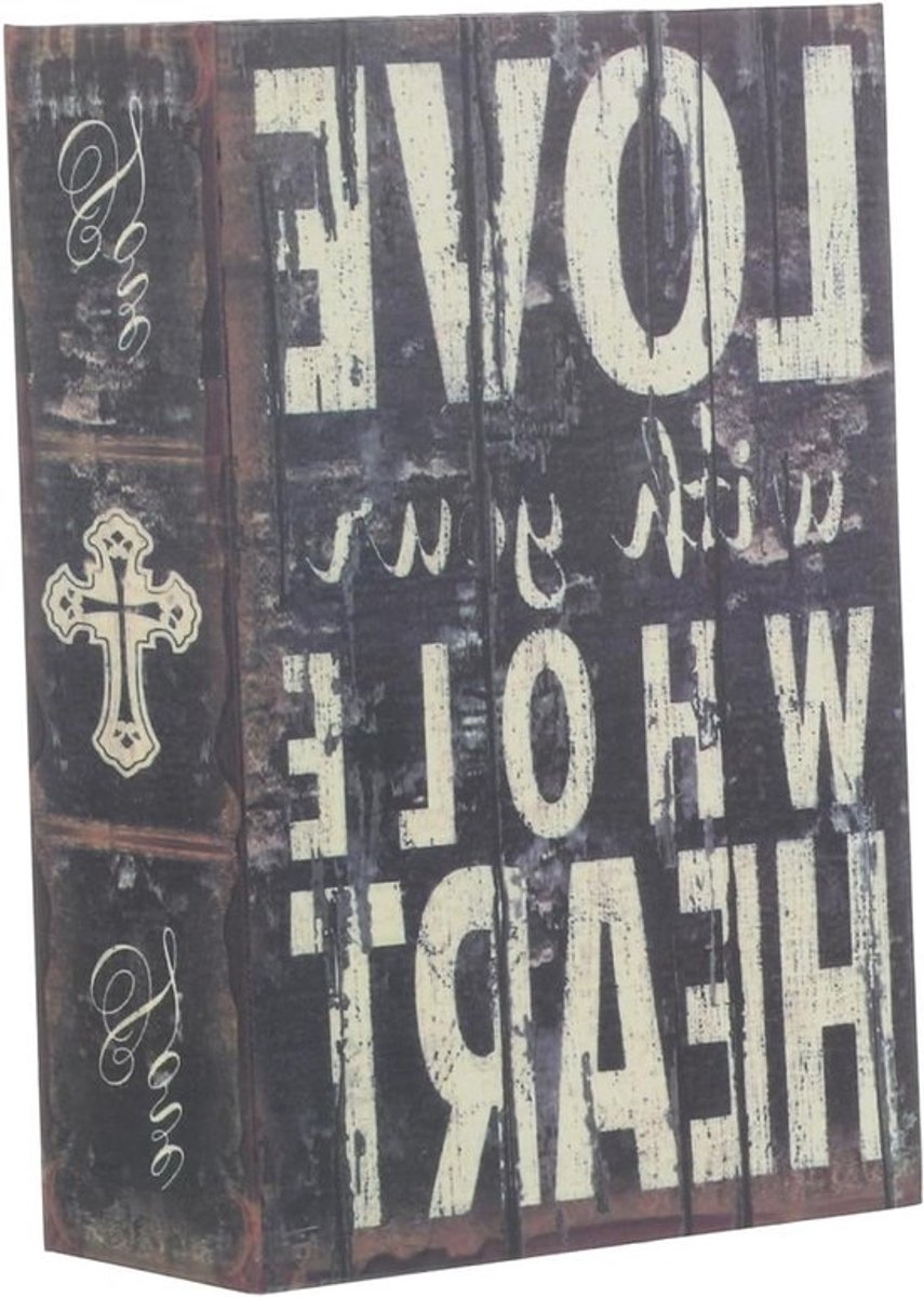 Boekkluis - Geheime opberger - Waardevolle spullen - Met wachtwoord - 12x12x5.3 cm - Zwart