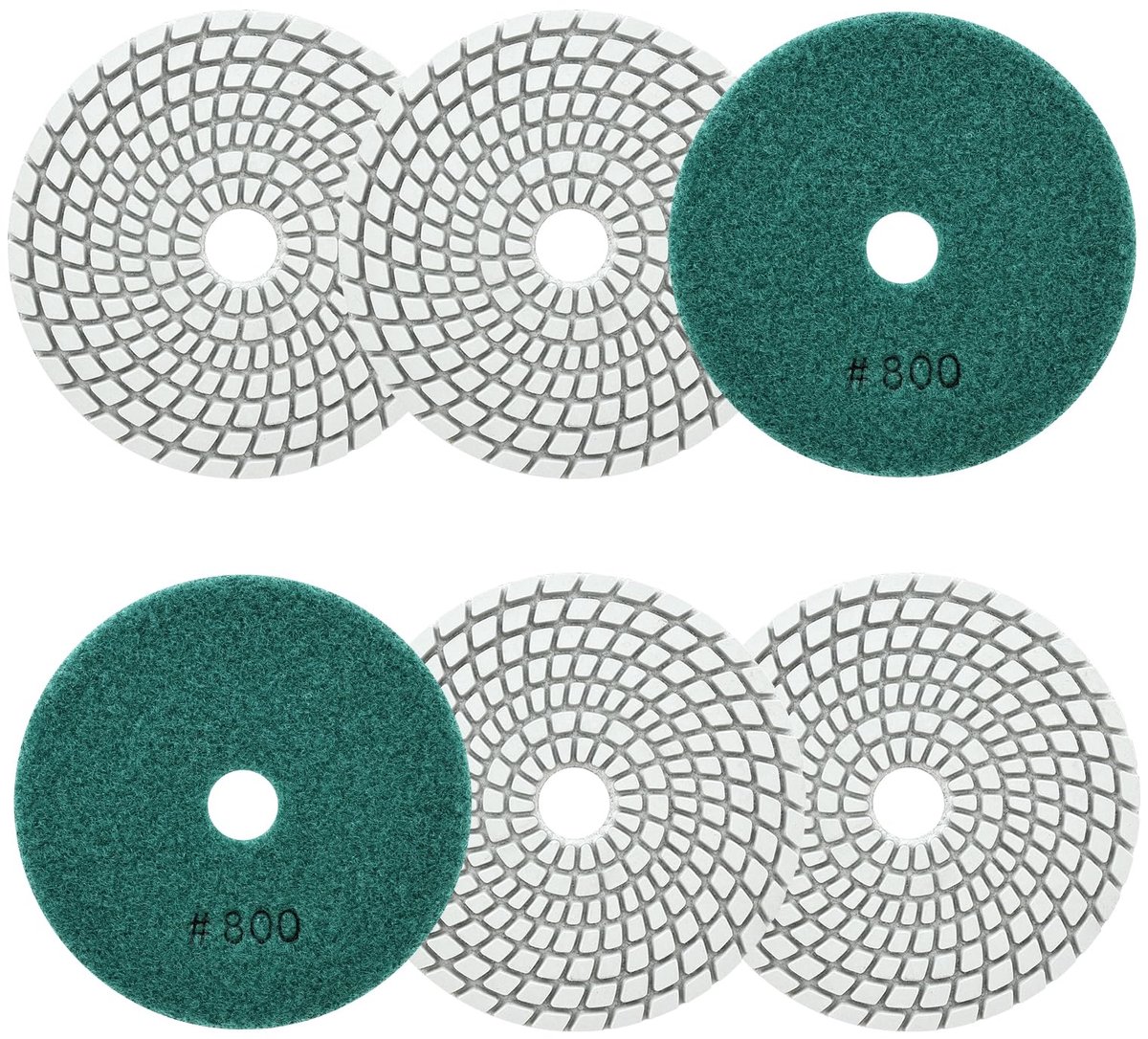 Diamant Polijstpad - Voor nat gebruik - Korrel 800 - Ø 100 mm - 6 stuks