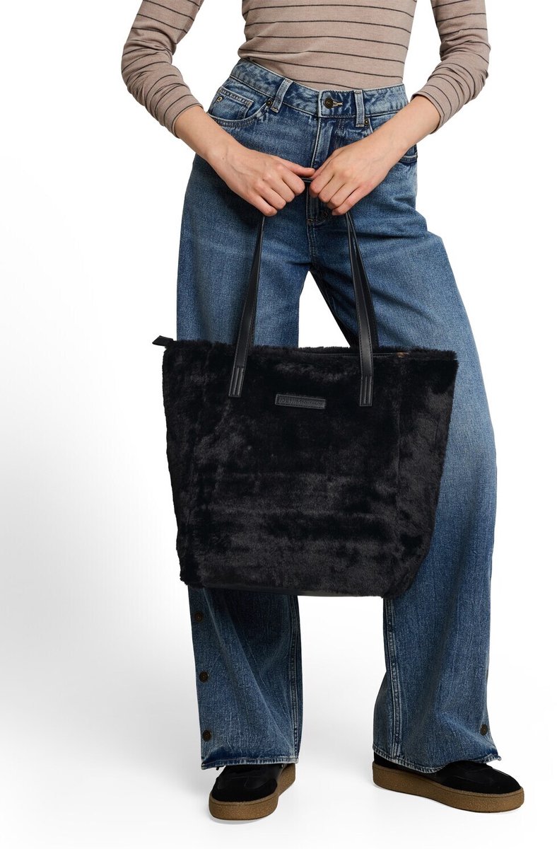 TOM TAILOR shopper schoudertas Arona Cosy Zip Shopper Black zwart