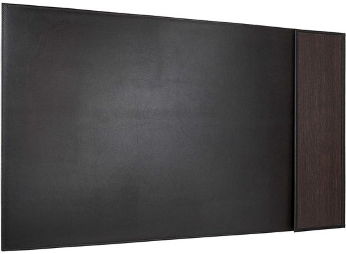 Bureau-onderlegger - Werkonderlegger Leer - Bureau organiseren - Handgemaakt Documentenvak - 62 x 36 cm - Hout Rookeiken