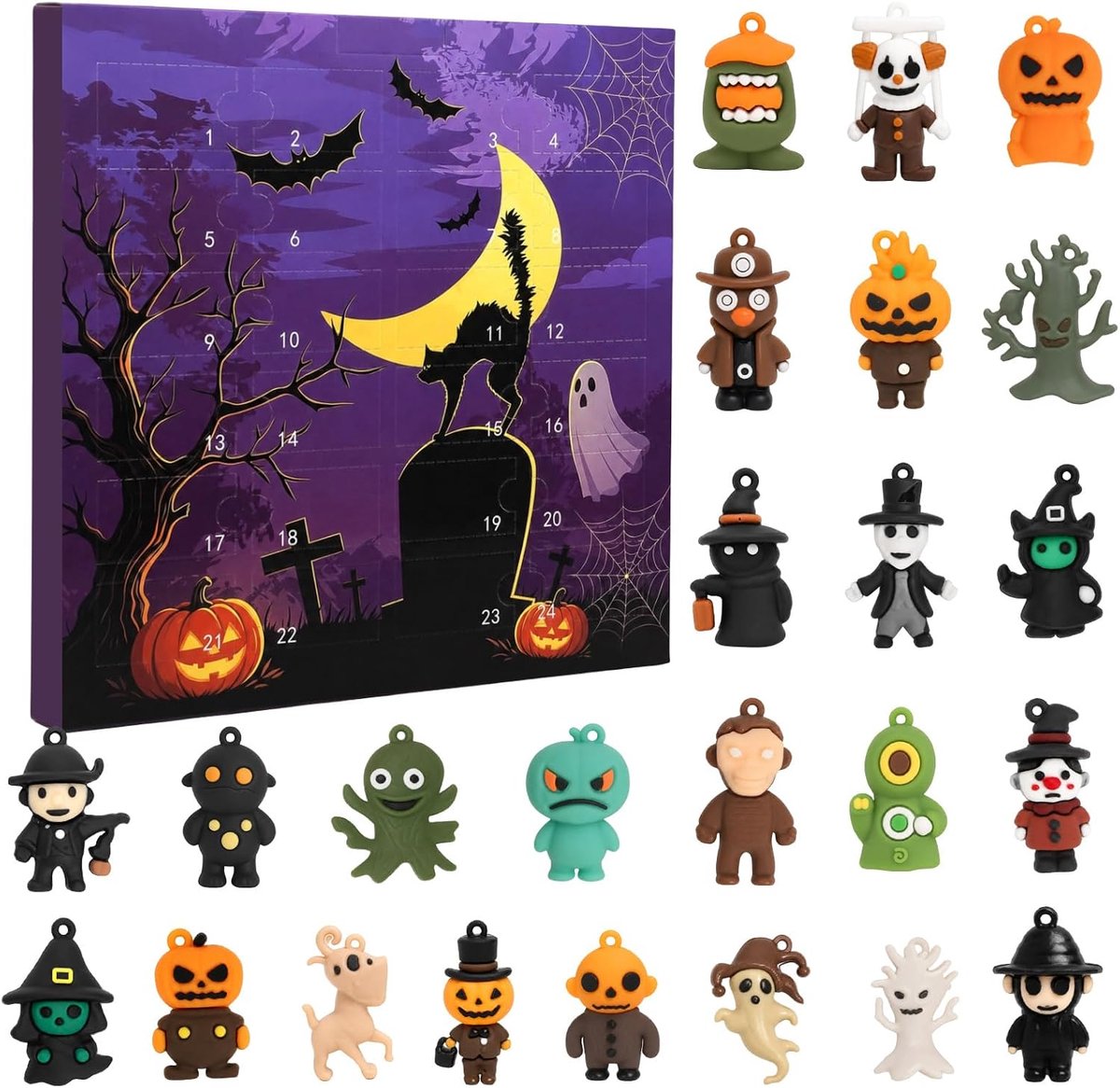 Halloween Adventskalender - 24 Verrassingen - Siliconen Charms - 24 Dagen Tellend