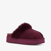 Thu!s gevoerde dames instap pantoffels bordeaux rood - Maat 37 - Sloffen