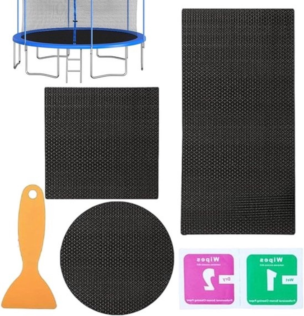 Trampoline Reparatieset - Plakkerige Bandage - Trampoline Herstellen - Zelfklevend Waterdicht - 3 Vormen - Uniek