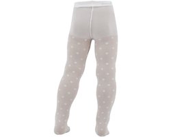 meisjespanty voor meisjes, jacquard, ruitpatroon, meisjespanty van zachte microvezel, 2 paar - Made in Italy, Wit, 24 Maanden