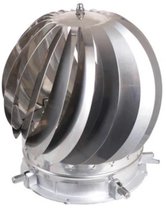 Ventura Spinner Draaiende kap RVS 80/250 blank zonder veegopening