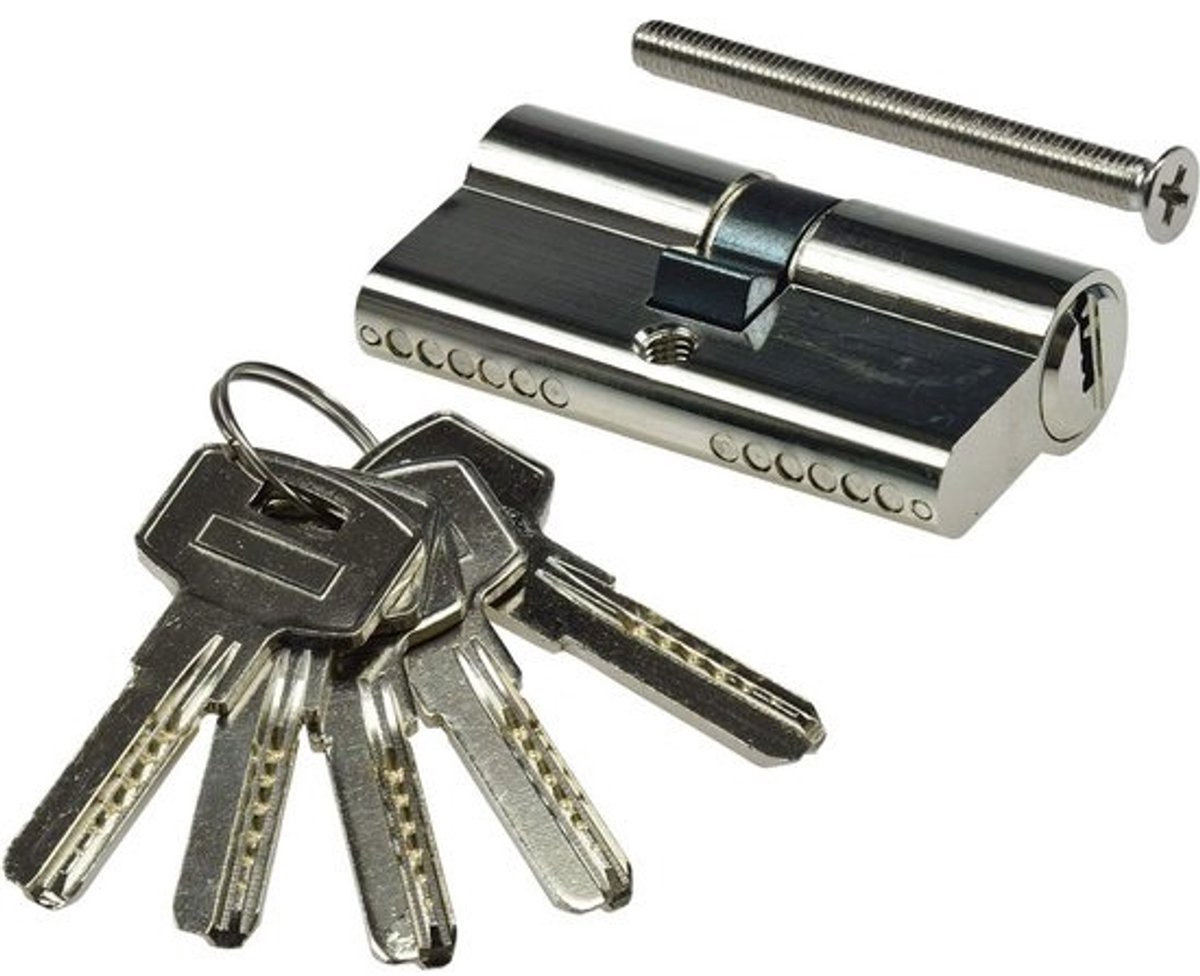 Sluitcilinder Profielcilinder - Deurcilinder Veiligheid - Verhoogde Veiligheid - Honderdduizenden Sleutelcombinaties - 60 mm - Zilver