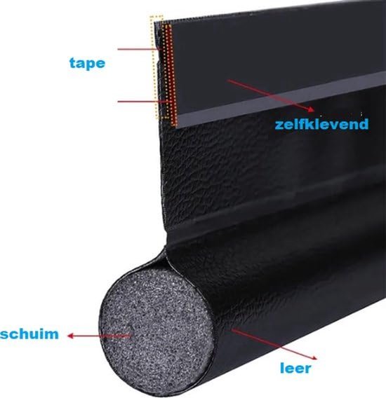 Tochtstrip deur wind dicht - Tocht isolatie strip - Anti wind Tochtstrip - — afbeelding 3