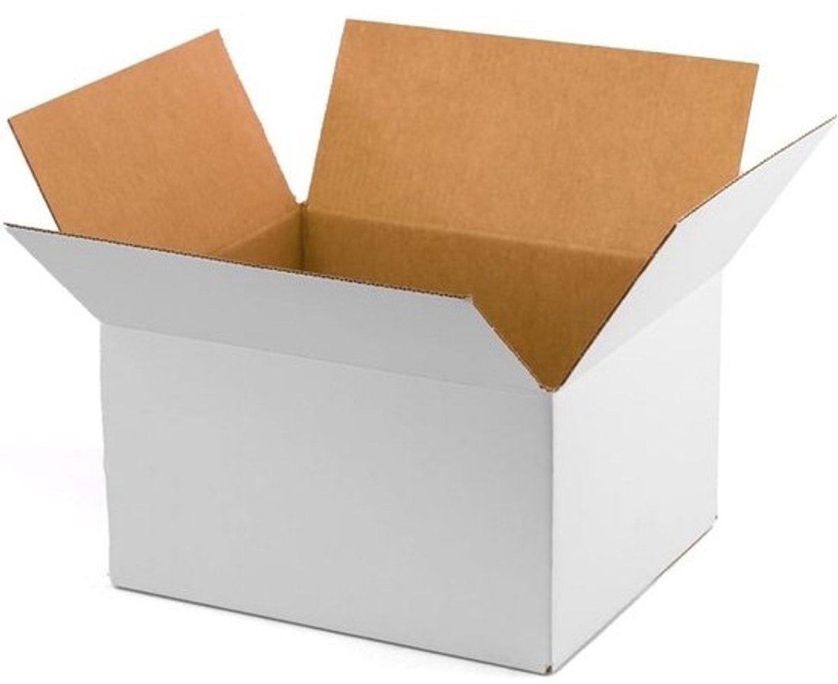 20 Stuks Verhuisdozen Kartonnen Binnenmaat 40x30x30 cm Wit voor Verzending en Opslag