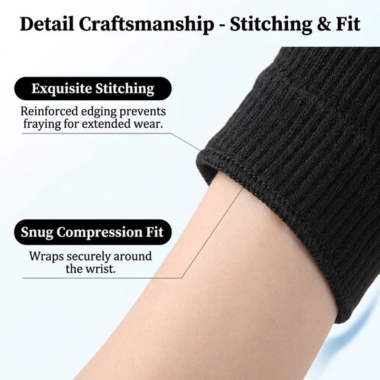 Set van 4, L polsbandages, duimbandage rechts links voor duimzadelgewricht, bandage, artrose, handschoenen, duimspalk, polssteun, compressie, zwart en huidskleur — afbeelding 4