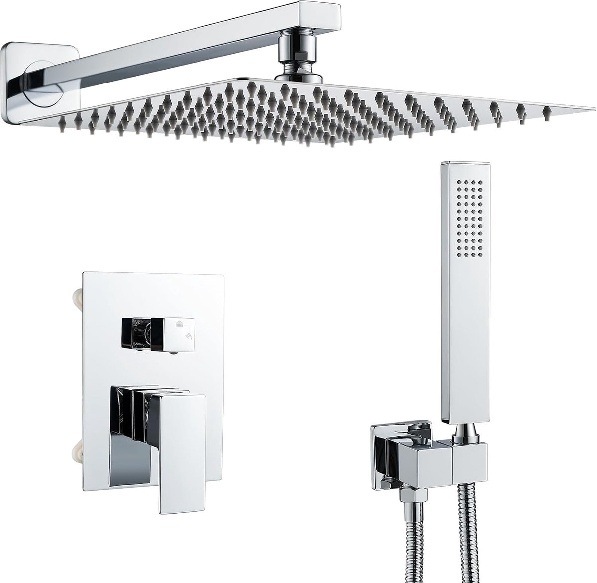 Dailygoods- Douche Set Inbouw - Regendouche - Handdouche - Doucheset - Messing - Ruimtebesparend - Douchekop