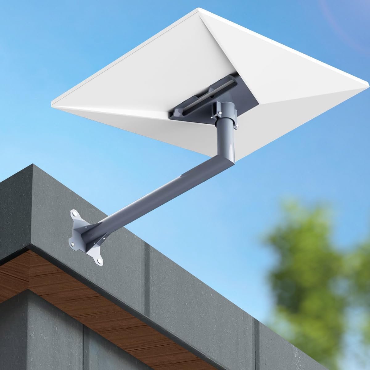 Dailygoods- Satellietschotel Robuust en Duurzaam - Wandhouder - Antennemast-buishouder - Hoogwaardig Staal - Veilig - Belastbaar tot 500 Pond - Antenn