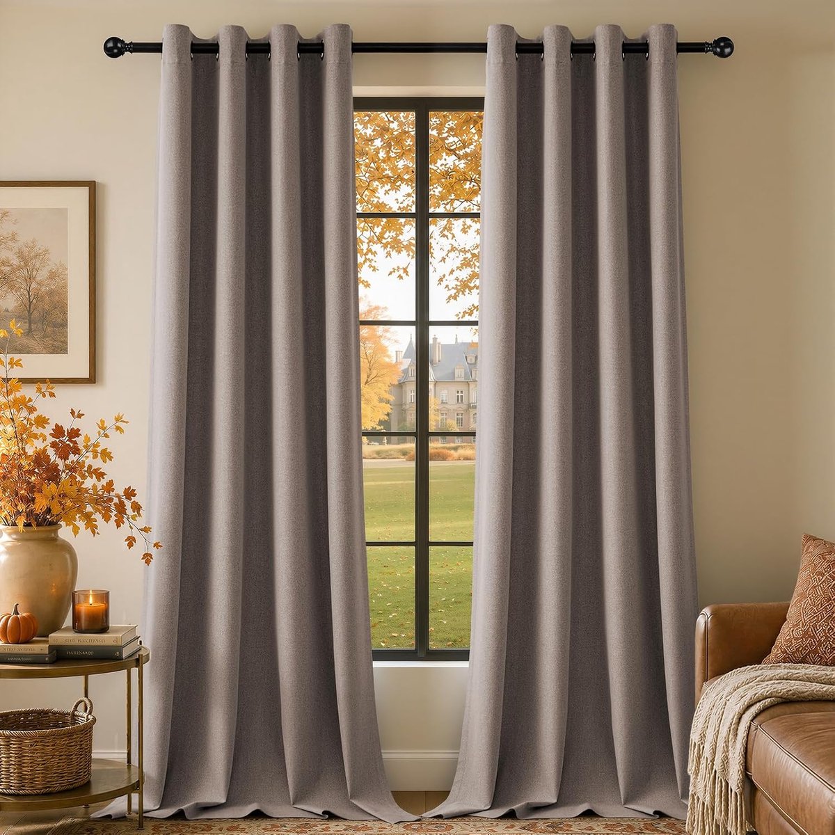 Linnenlook Zandbruin H 280 x B 140 cm