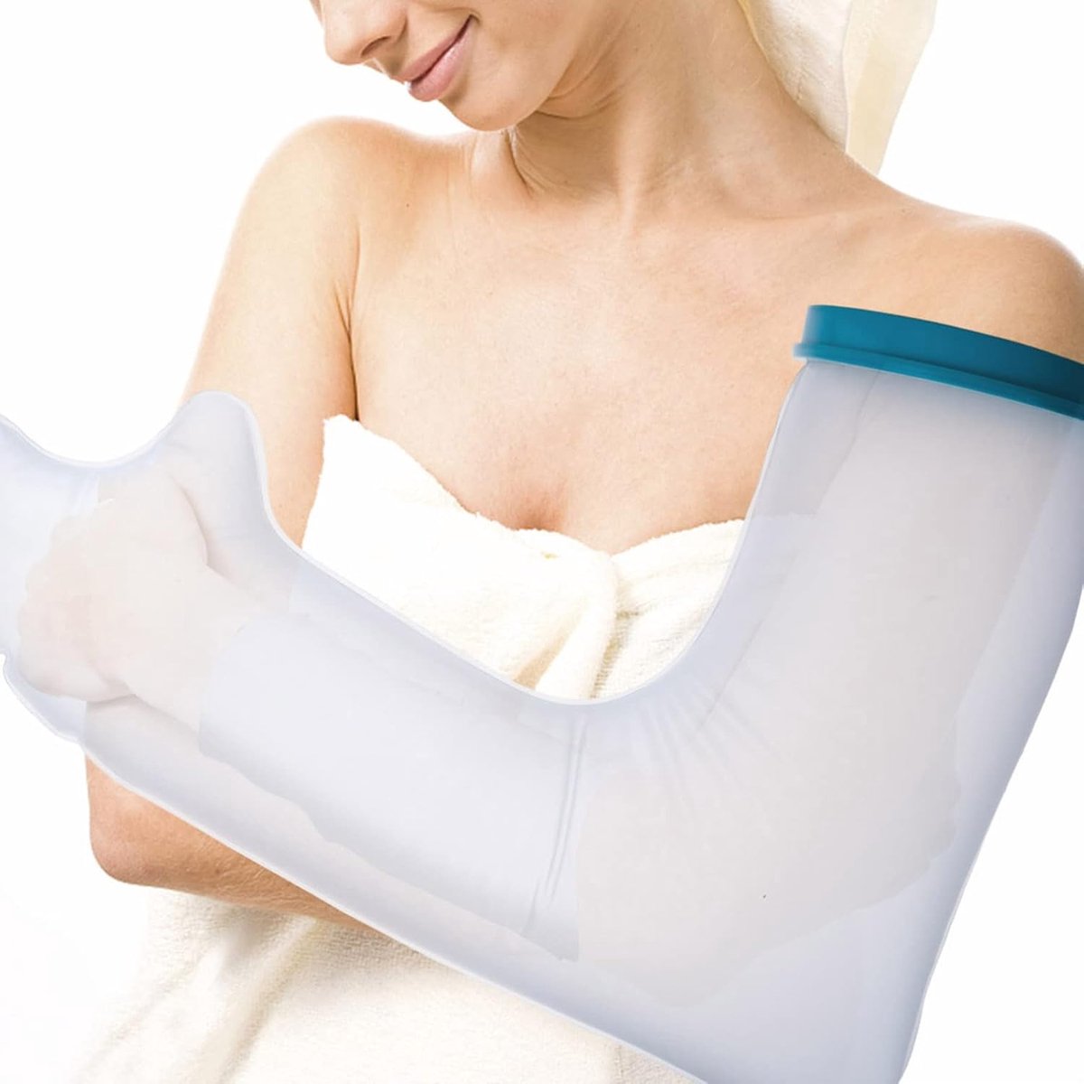 Waterdichte verbandbescherming, arm 60 cm , badbescherming, e arm voor volwassenen, met PP en siliconen materiaal, armbeschermer, afdekarm voor douchebescherming en huidbescherming