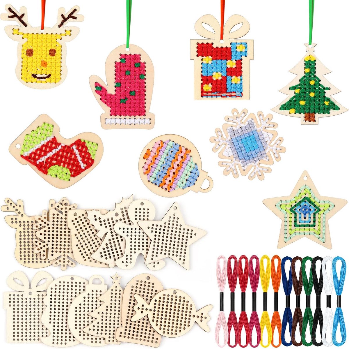 Kits kruissteek kerstboom ornamenten opknoping decoraties kunst en ambachten beginners doe-het-zelf project