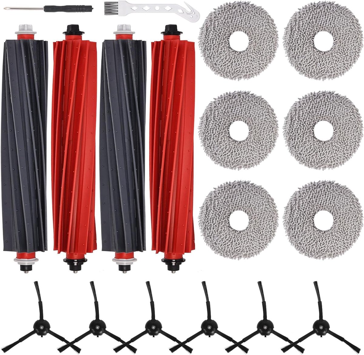 18 stuks accessoireset voor Roborock Qrevo Master/Qrevo Slim stofzuiger,