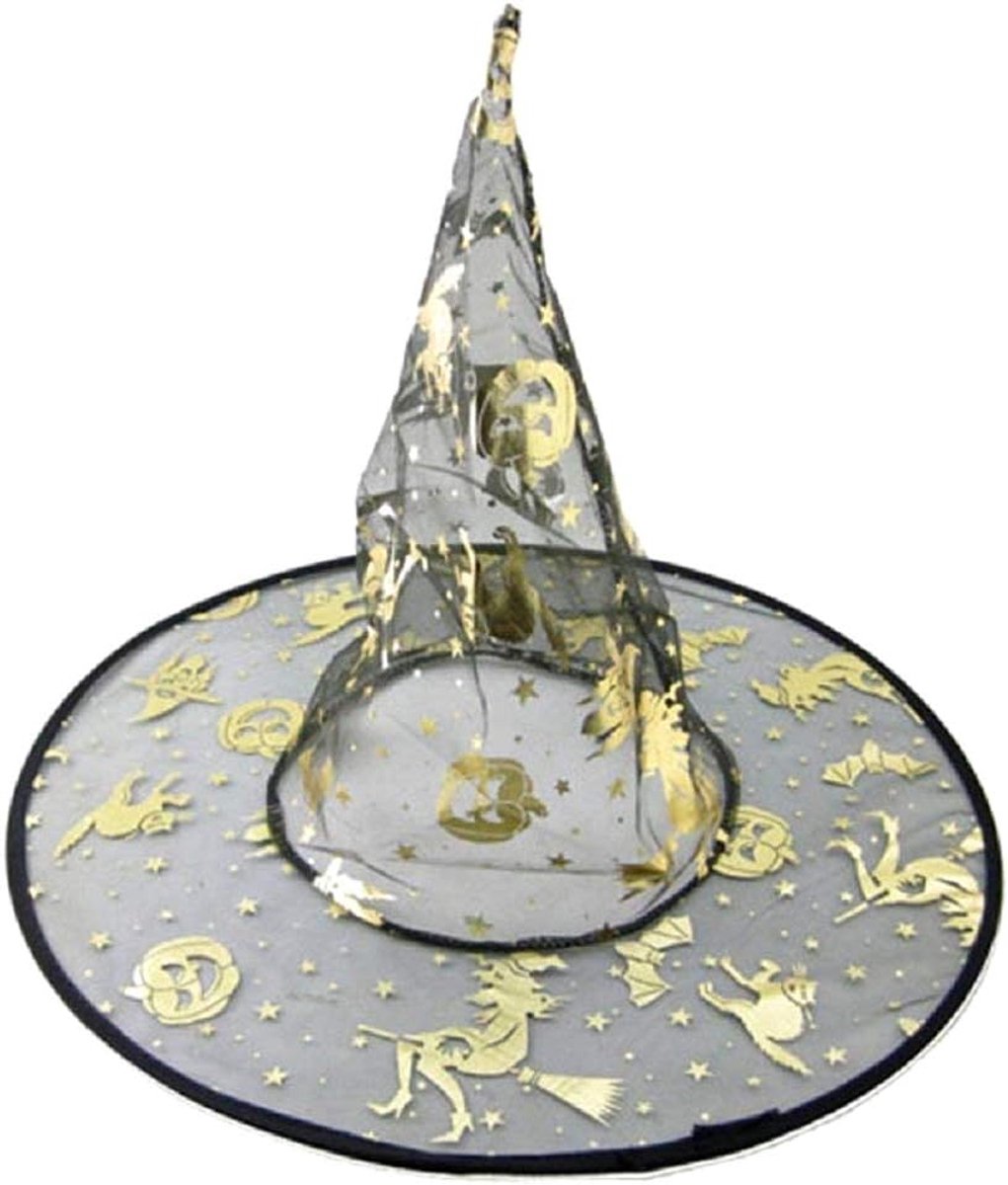 Zwarte kleur, transparant, gouden versieringen, carnaval, Halloween, vrouw, man, cadeau-idee voor Kerstmis en verjaardag