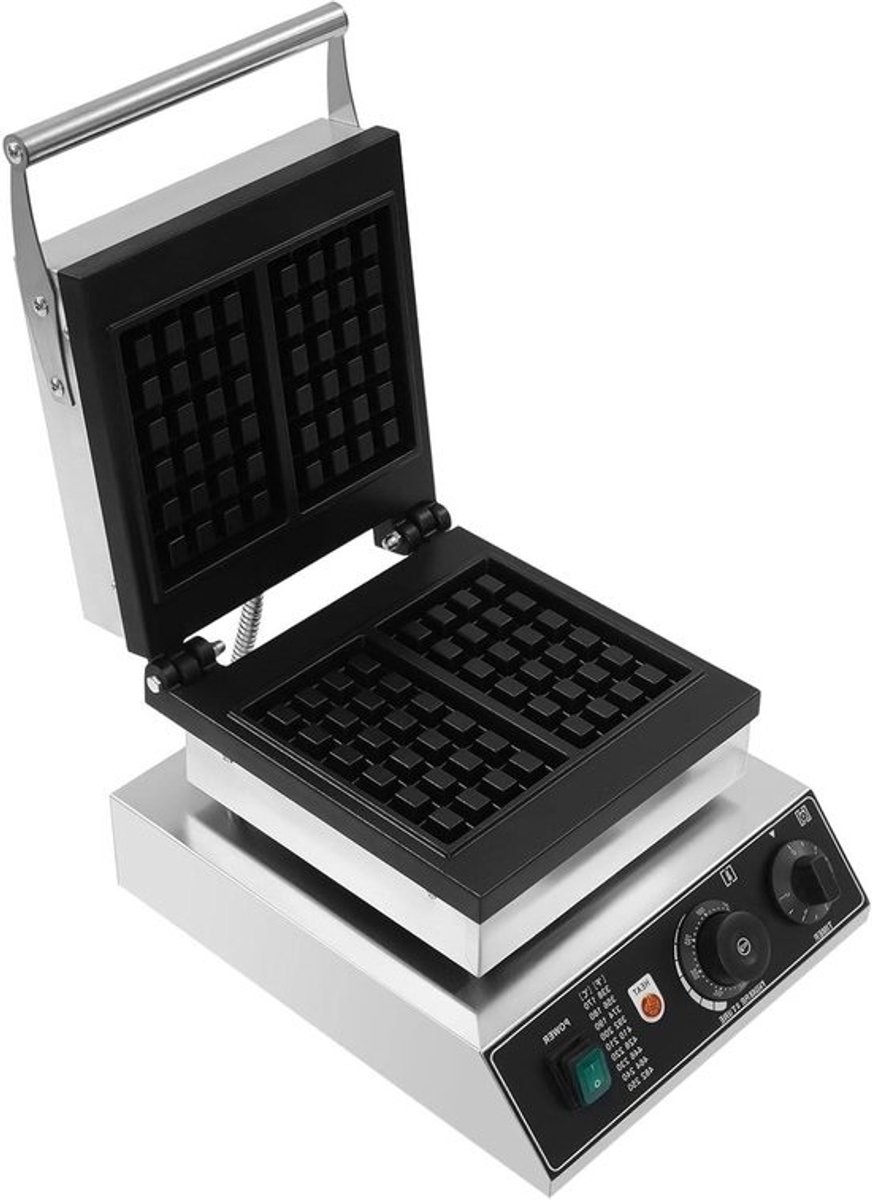 Wafelijzer Dubbel - Wafelmachine Professioneel - Wafels Bakken - Met Timer Instelbaar - 30 x 36 x 24.5 cm