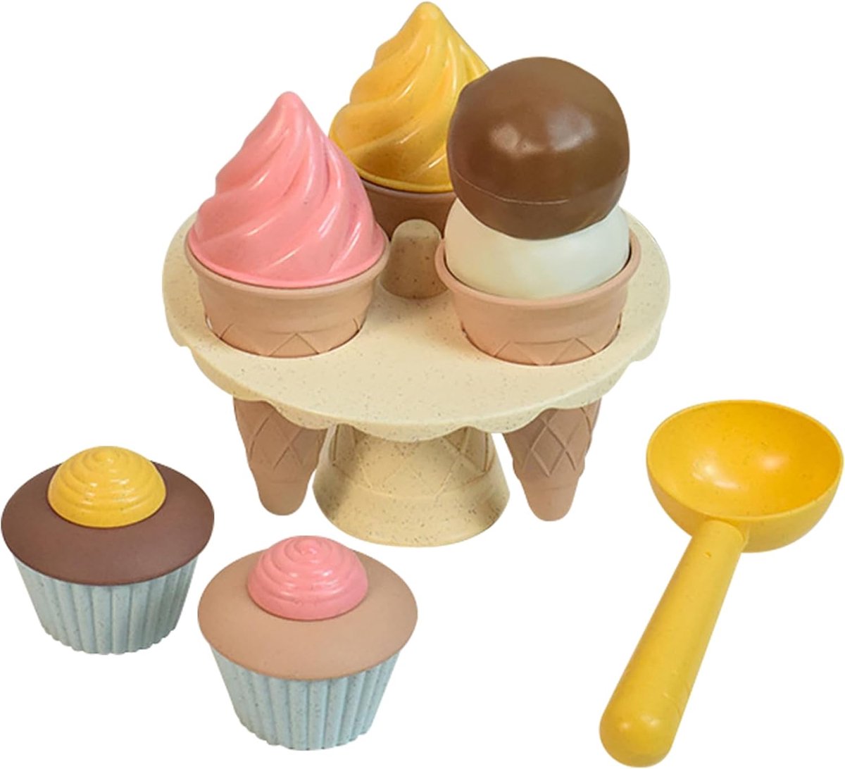 7-delige ijs-speelgoedset voor kinderen, stroschijven, ijs, strandspeelgoed, willekeurige kleur, ijsspeelgoed, zandspelletjes, strand, kinderen, cadeau voor kinderen van 3 tot 5 jaar