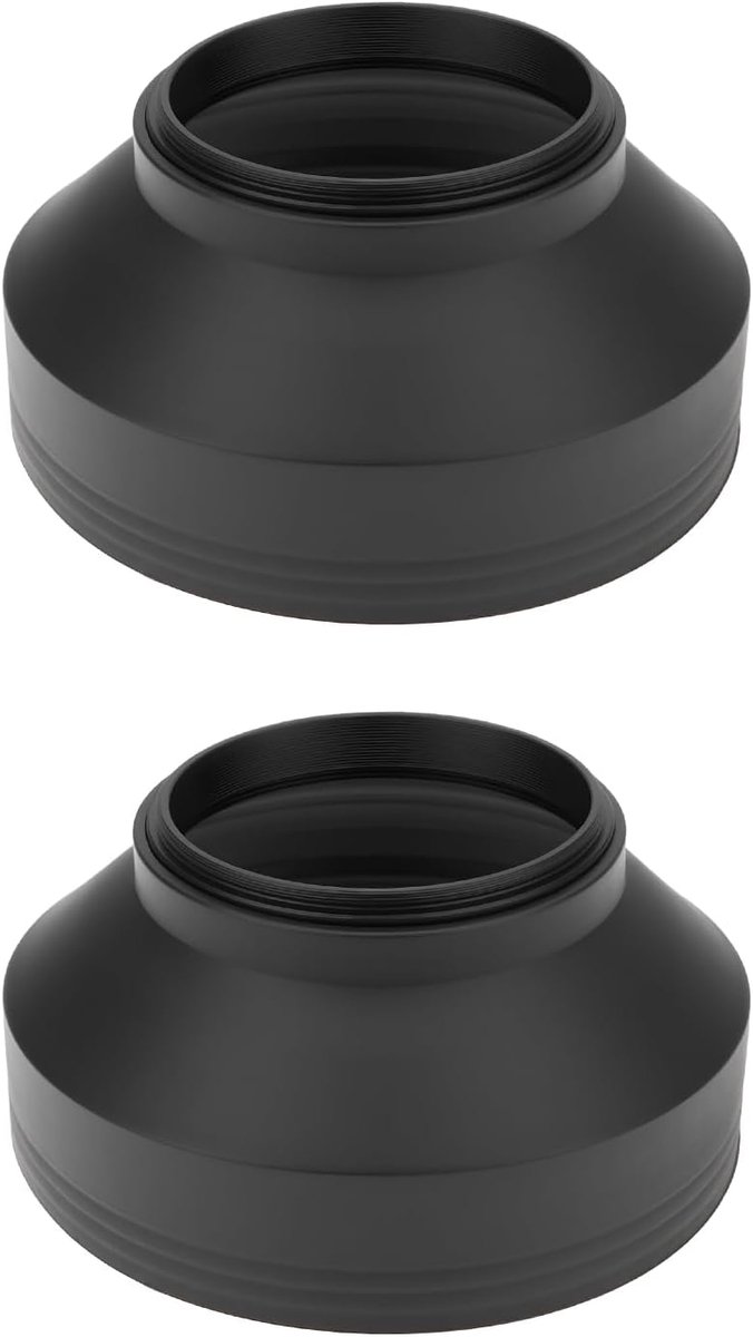 Dailygoods- Rubberen Kap 3-traps Inklapbaar - 55mm Schroefdraad - Verstelbaar - Schokabsorberend - Lichtgewicht - Duurzaam Rubber - Lenskap