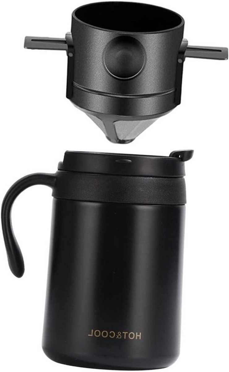Koffiefilter Mok Set - Draagbare Koffiemaker - Outdoor Koffie Maken - Dubbelwandige Isolatie