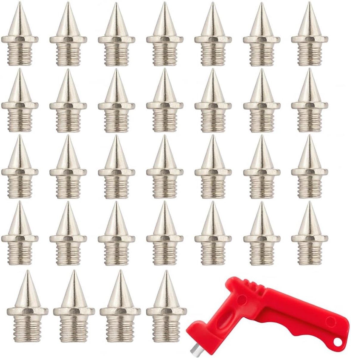 Nails voor schoenen 6 mm - roestvrij staal - met puntige sleutel - verbeter grip en stabiliteit - Luxento