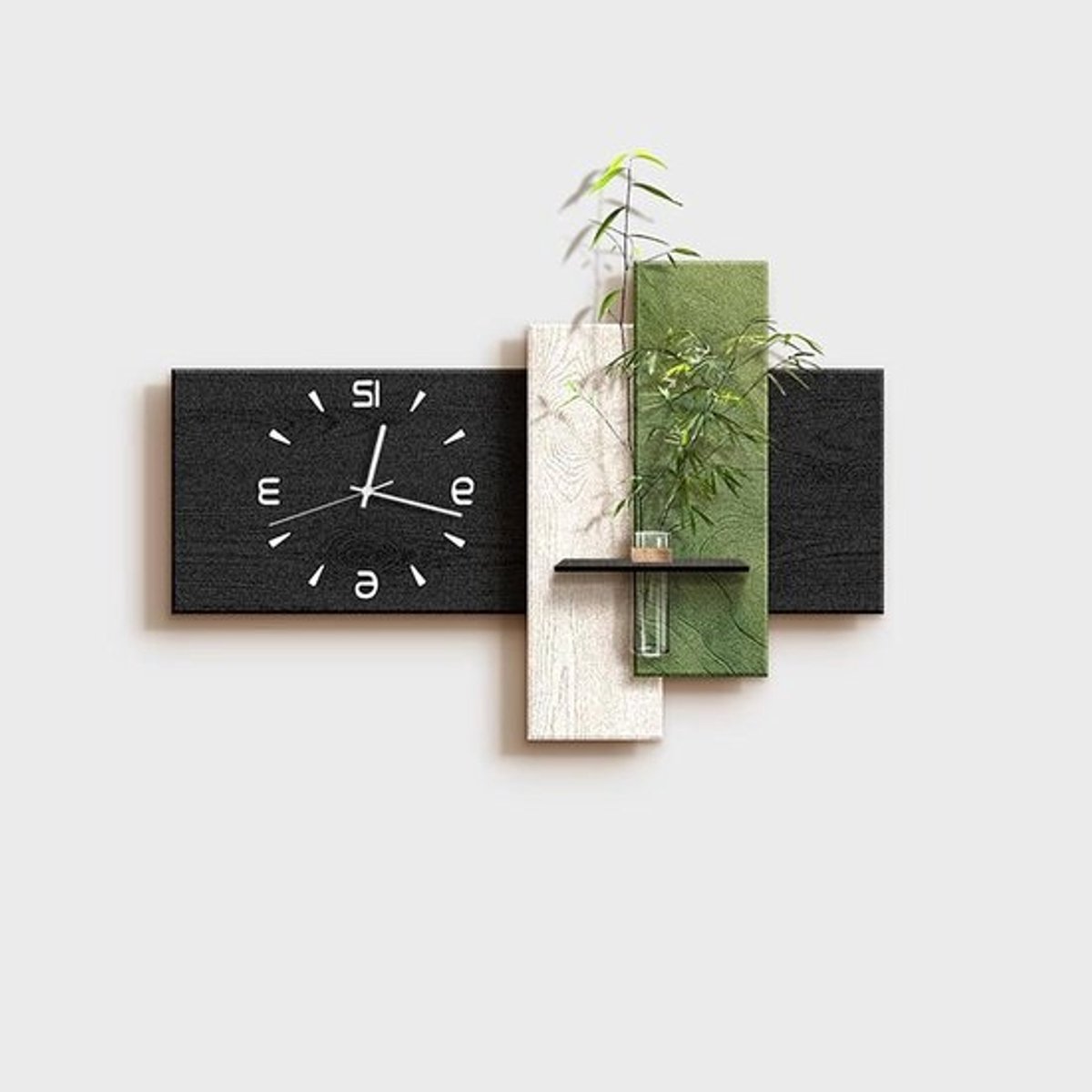 Grote Wandklok - Decoratieve Klok - Tijd Weergeven - Stil Uurwerk - Niet Gespecificeerd - Niet Gespecificeerd