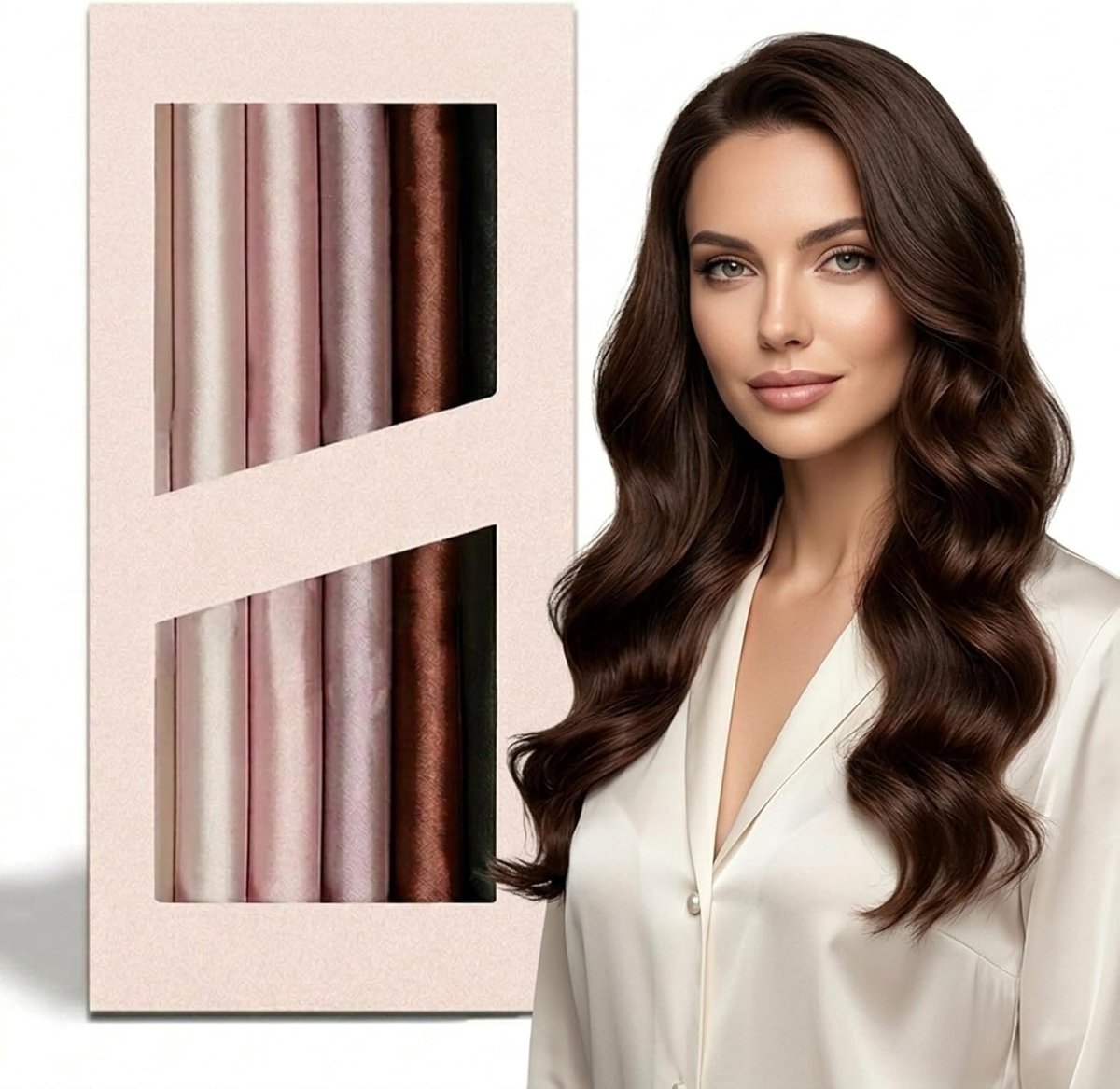 Krulspelden 's Nachts 6 Stuks Jumbo Flexi Staven voor Volume en Zachte Krullen 's Nachts Geschikt voor alle Haartypes en Haarlengtes Zachte DIY Overnight Krullen zonder hitte