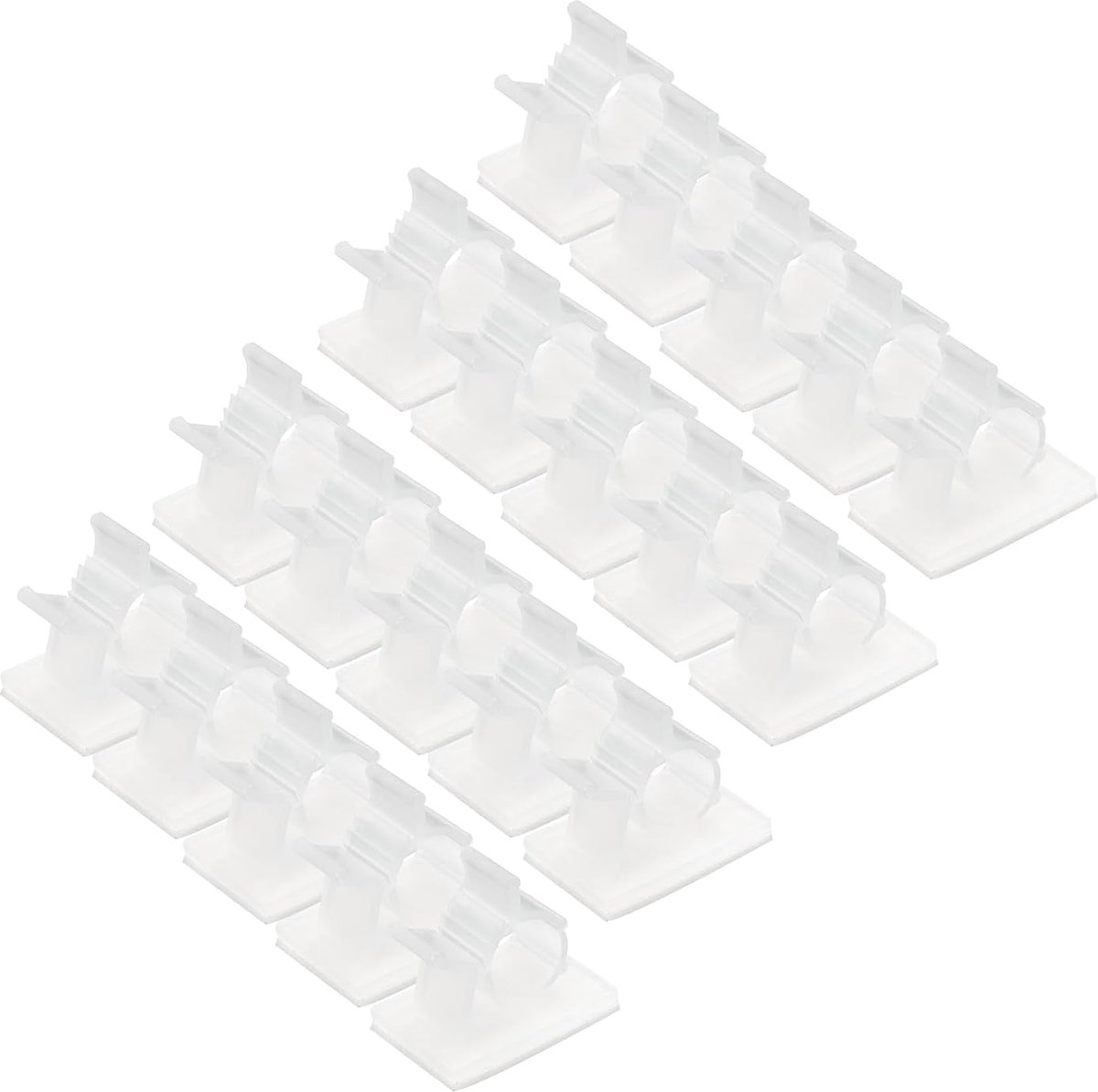 Kabelclips van nylon, transparant, 25 stuks